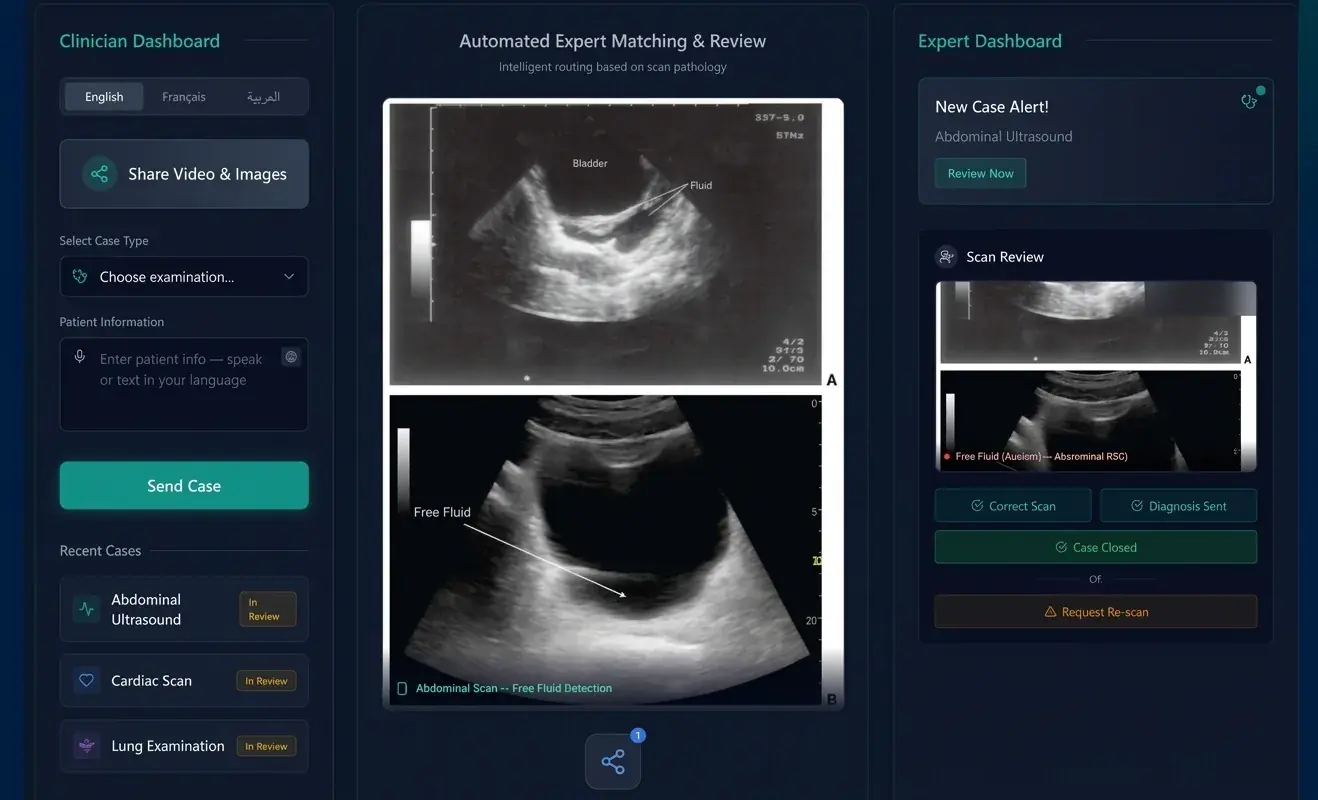 AI-powered diagnostic platform dashboard